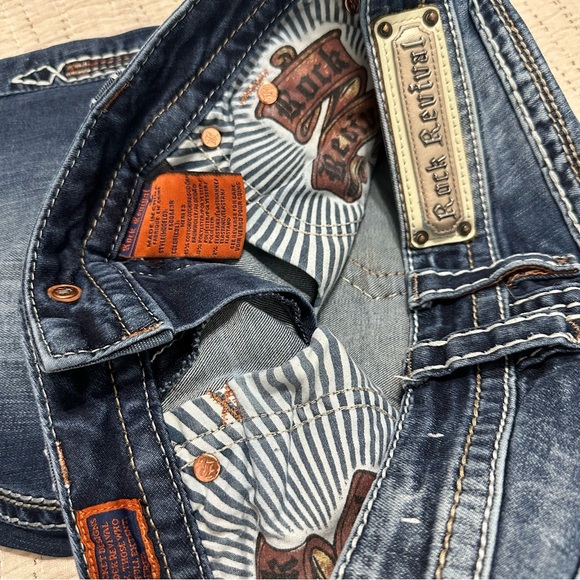 Rock Revival Dark Blue Flare Jeans - Picture 5 of 7